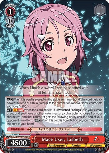 Mace User Lisbeth (SR) (100061) [SAO/S100] - Weiss Schwarz Single