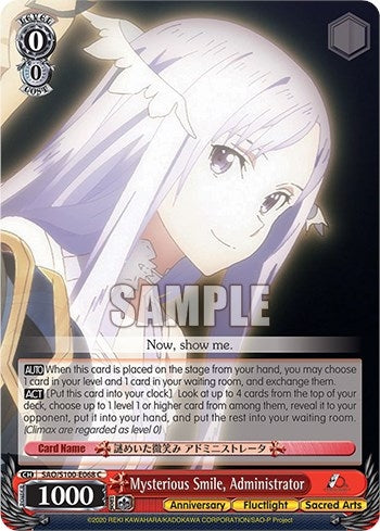 Mysterious Smile Administrator (100068) [SAO/S100] - Weiss Schwarz Single