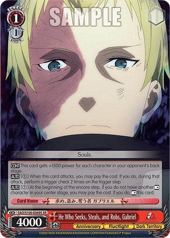 He Who Seeks Steals and Robs Gabriel (SR) (100069) [SAO/S100] - Weiss Schwarz Single