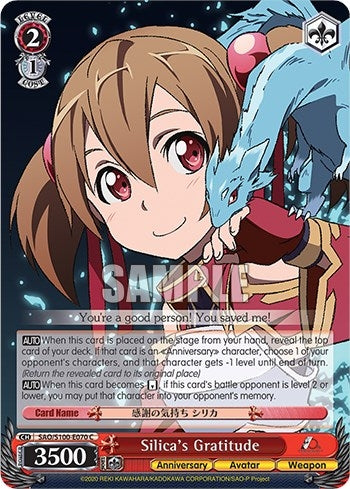 Silica’s Gratitude (100070) [SAO/S100] - Weiss Schwarz Single
