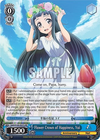 Flower Crown of Happiness Yui (100075) [SAO/S100] - Weiss Schwarz Single