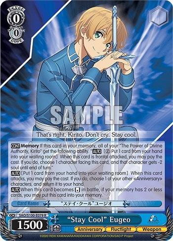 ’Stay Cool’ Eugeo (100079) [SAO/S100] - Weiss Schwarz Single