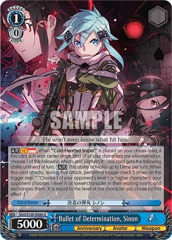 Bullet of Determination Sinon (100086) [SAO/S100] - Weiss Schwarz Single
