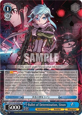 Bullet of Determination Sinon (SR) (100086) [SAO/S100] - Weiss Schwarz Single