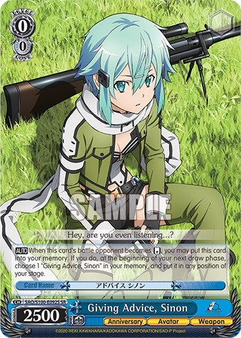 Giving Advice Sinon (SR) (100092) [SAO/S100] - Weiss Schwarz Single