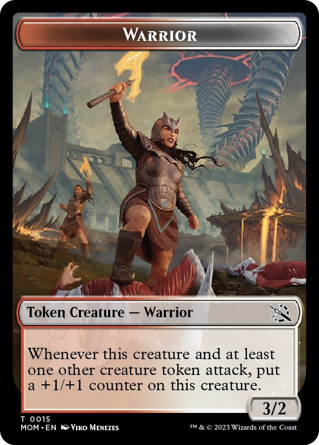 Warrior // Zombie Double-Sided Token (0) [MOM] - MTG Single