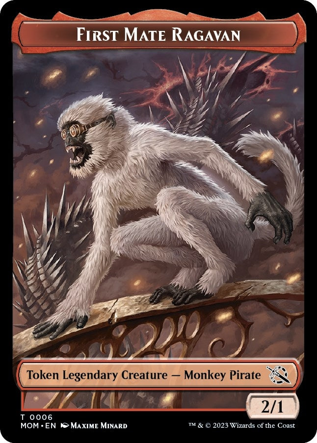 First Mate Ragavan // Thopter Double-Sided Token (0) [MOM] - MTG Single