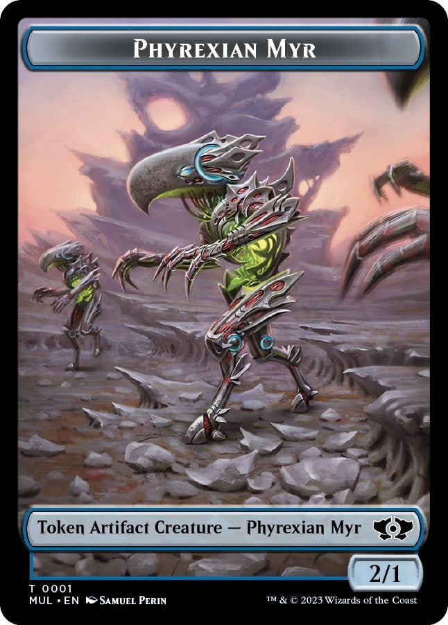 Phyrexian Myr // Knight Double-Sided Token (0) [MOM] - MTG Single