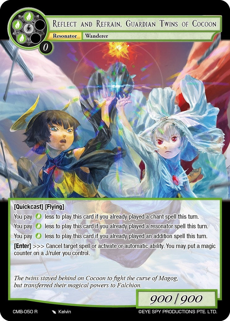 Reflect and Refrain Guardian Twins of Coccon (50) [CMB] - Force of Will Single
