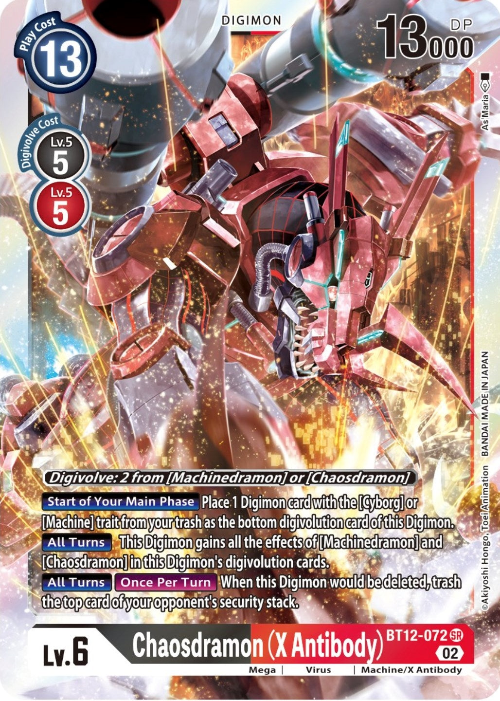 Chaosdramon (X Antibody) (12072) [BT12] - Digimon Card Game Single