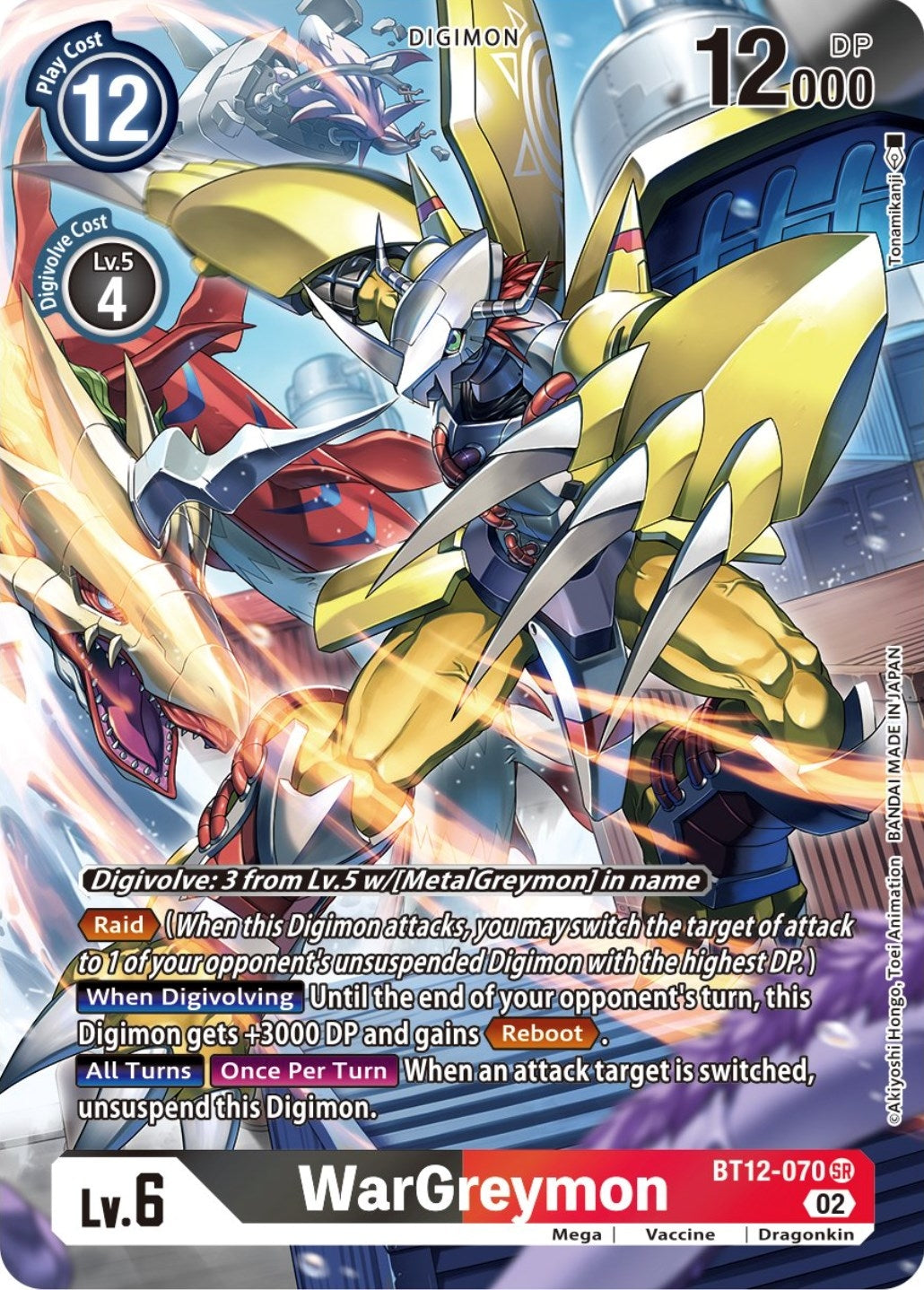 WarGreymon (Alternate Art) (12070) [BT12] - Digimon Card Game Single