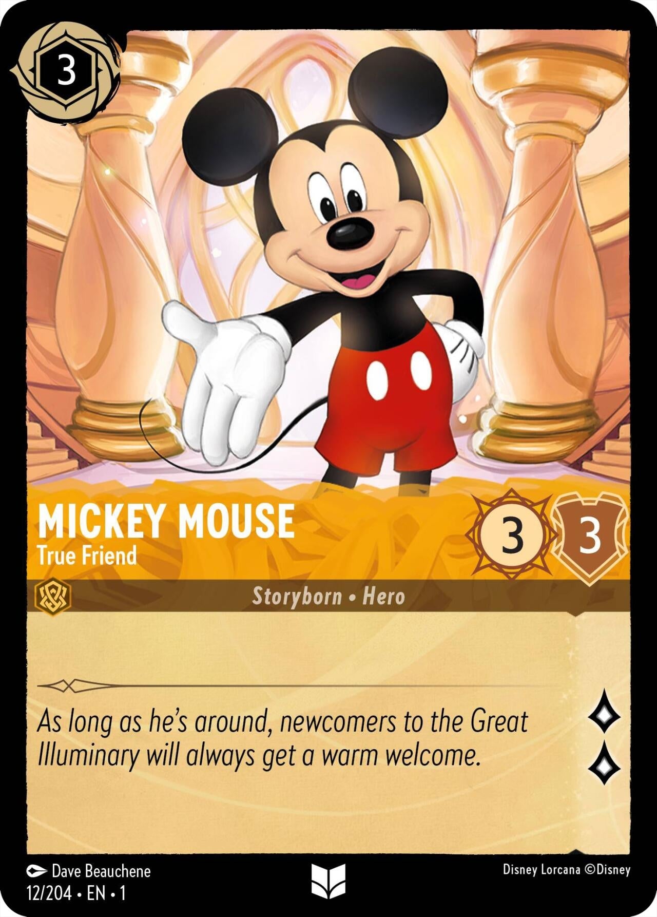 Mickey Mouse - True Friend (12) (1) - Disney Lorcana Single