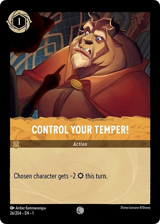Control Your Temper! (26) (1) - Disney Lorcana Single