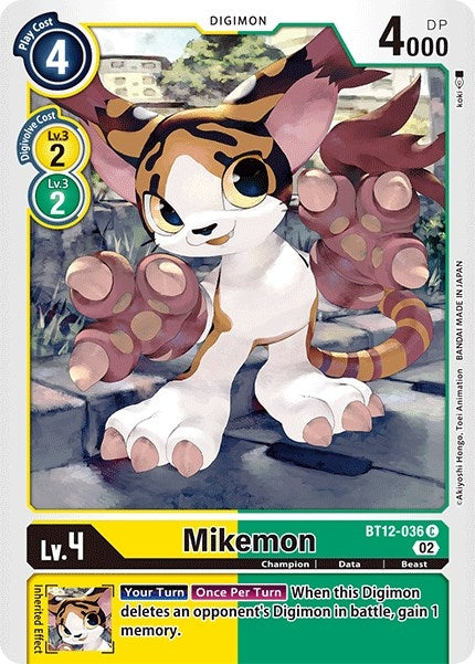Mikemon (12036) [BT12] - Digimon Card Game Single