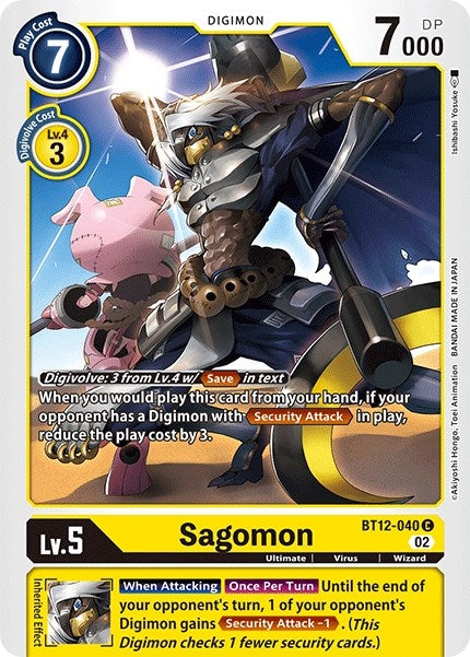 Sagomon (12040) [BT12] - Digimon Card Game Single
