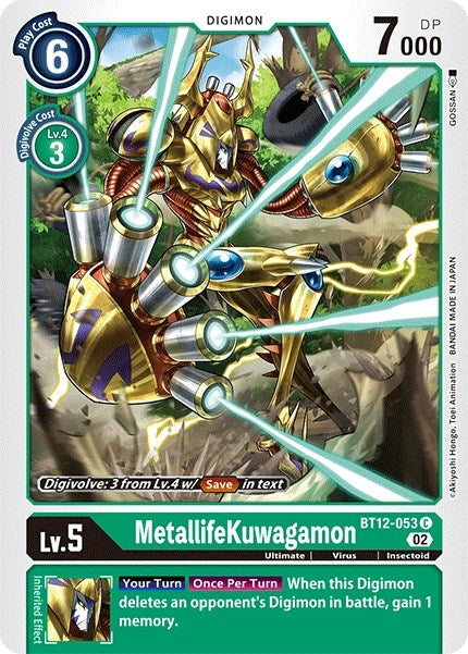 MetallifeKuwagamon (12053) [BT12] - Digimon Card Game Single