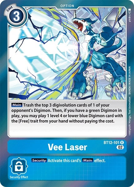 Vee Laser (12101) [BT12] - Digimon Card Game Single
