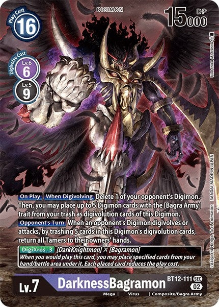 DarknessBagramon (Alternate Art) (12111) [BT12] - Digimon Card Game Single