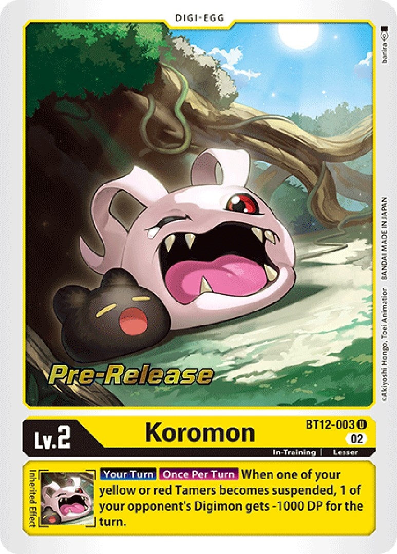 Koromon (12003) [BT12_PR] - Digimon Card Game Single