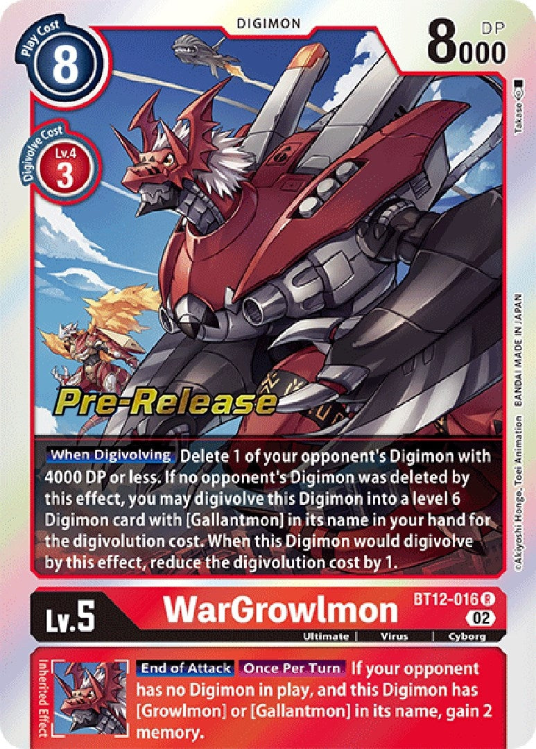 WarGrowlmon (12016) [BT12_PR] - Digimon Card Game Single