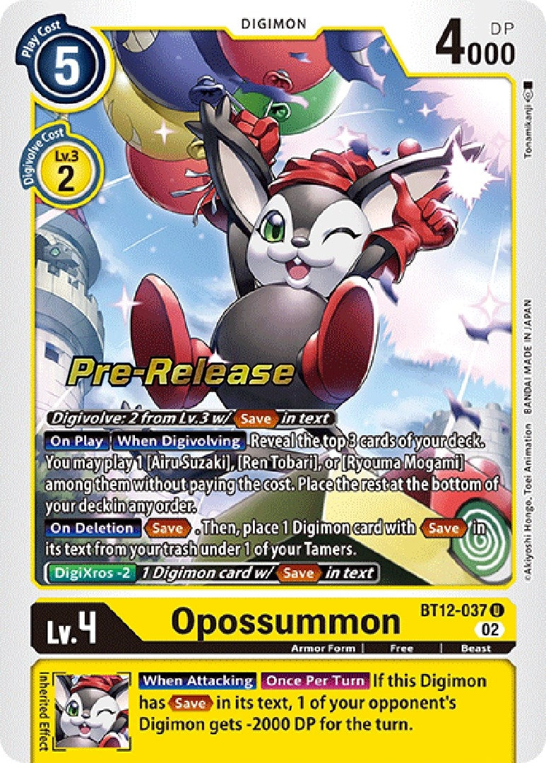 Opossummon (12037) [BT12_PR] - Digimon Card Game Single