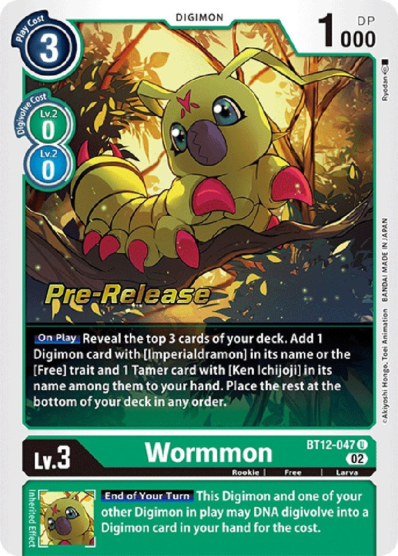 Wormmon (12047) [BT12_PR] - Digimon Card Game Single