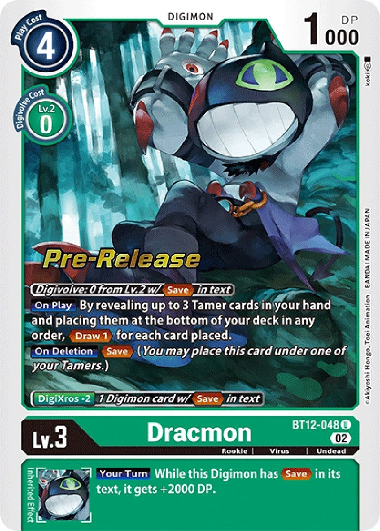 Dracmon (12048) [BT12_PR] - Digimon Card Game Single