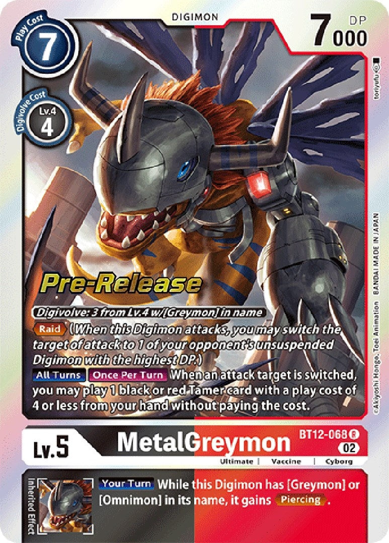 MetalGreymon (12068) [BT12_PR] - Digimon Card Game Single