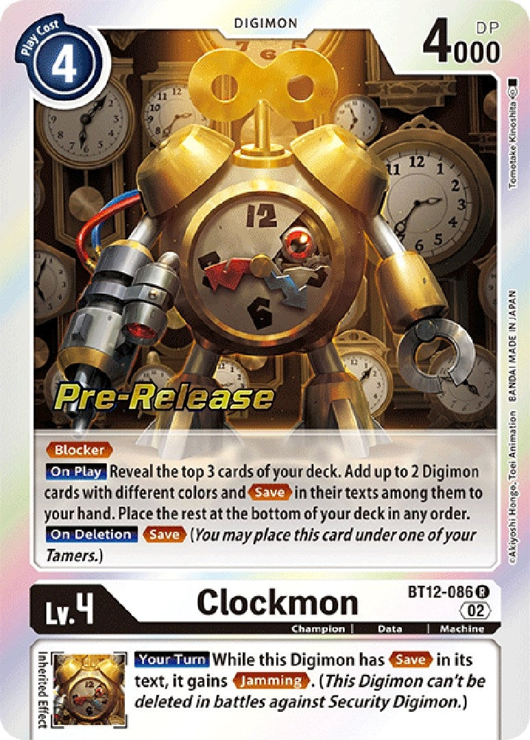 Clockmon (12086) [BT12_PR] - Digimon Card Game Single