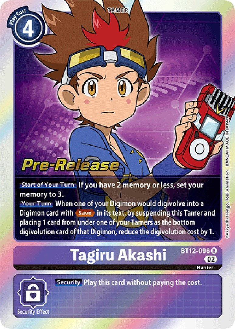 Tagiru Akashi (12096) [BT12_PR] - Digimon Card Game Single