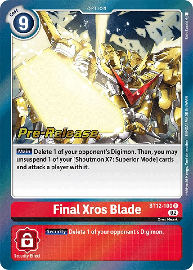Final Xros Blade (12100) [BT12_PR] - Digimon Card Game Single