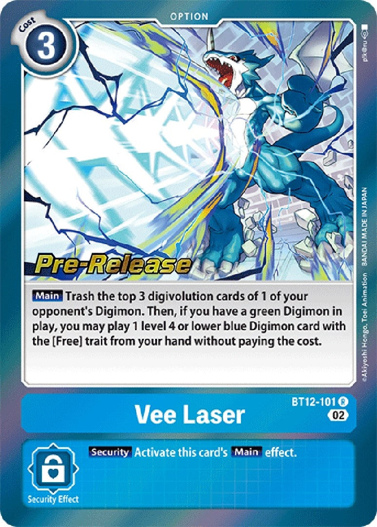 Vee Laser (12101) [BT12_PR] - Digimon Card Game Single