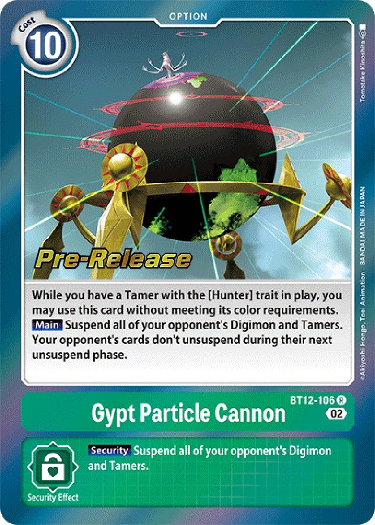 Gypt Particle Cannon (12106) [BT12_PR] - Digimon Card Game Single