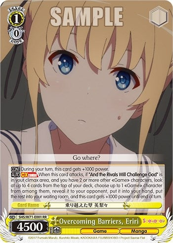 Overcoming Barriers Eriri (71001) [SHS/W71] - Weiss Schwarz Single
