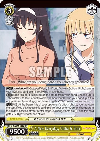 A New Everyday Utaha & Eriri (71002) [SHS/W71] - Weiss Schwarz Single