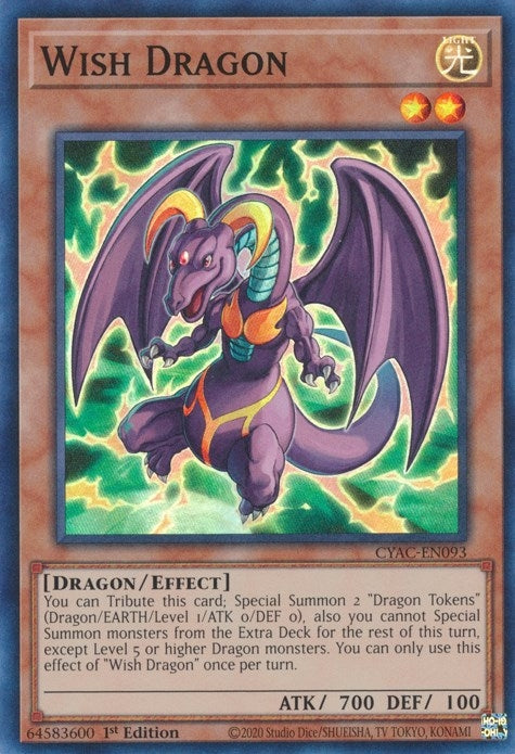 Wish Dragon (93) (CYAC) - YuGiOh Single