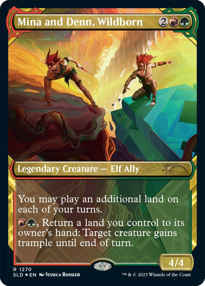 Mina and Denn Wildborn (Halo Foil) (1270) [SLD] - MTG Single