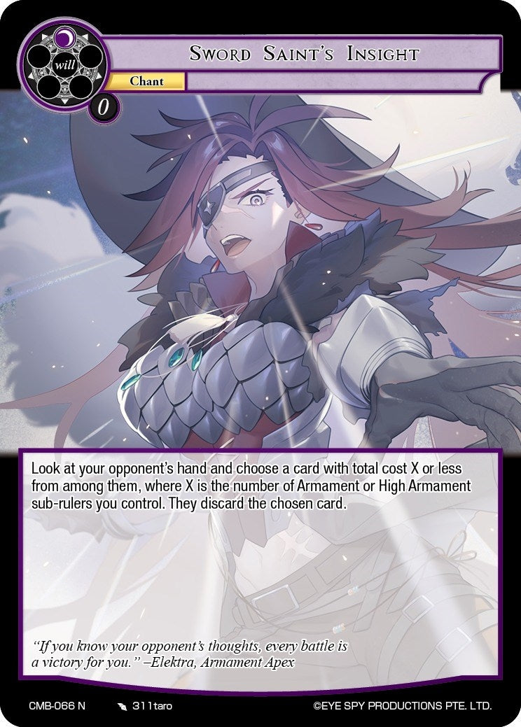 Sword Saint’s Insight (66) [CMB] - Force of Will Single