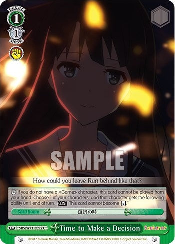 Time to Make a Decision (71052) [SHS/W71] - Weiss Schwarz Single