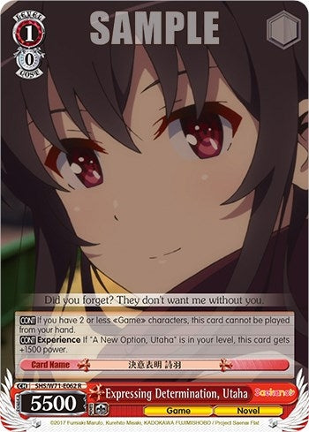 Expressing Determination Utaha (71062) [SHS/W71] - Weiss Schwarz Single