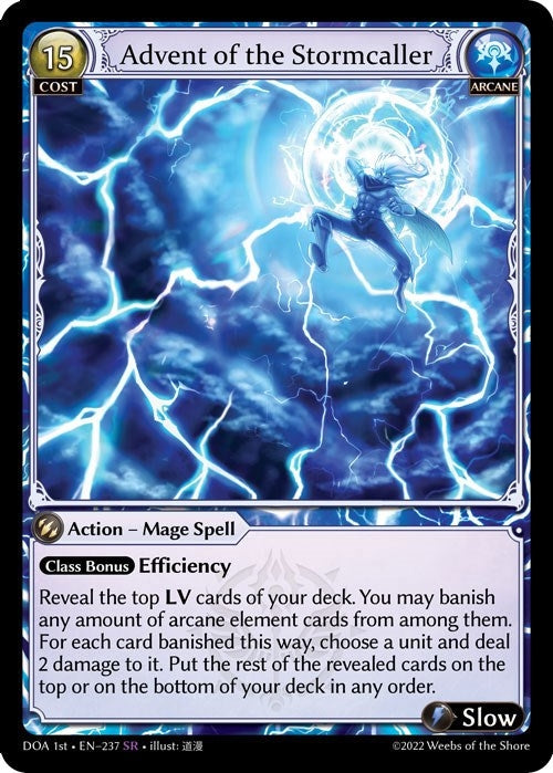 Image for Advent of the Stormcaller (237) (Dawn of Ashes 1st Edition) - Grand Archive TCG