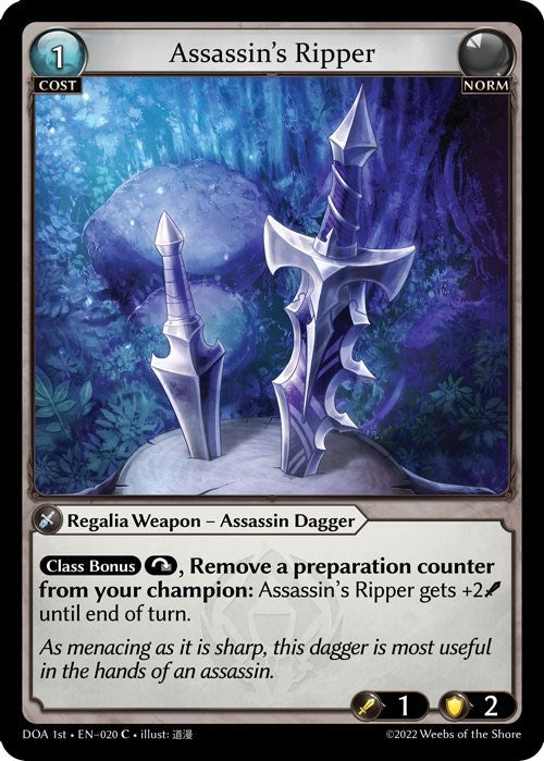 Image for Assassin's Ripper (020) (Dawn of Ashes 1st Edition) - Grand Archive TCG