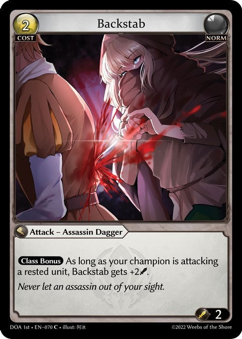 Image for Backstab (070) (Dawn of Ashes 1st Edition) - Grand Archive TCG
