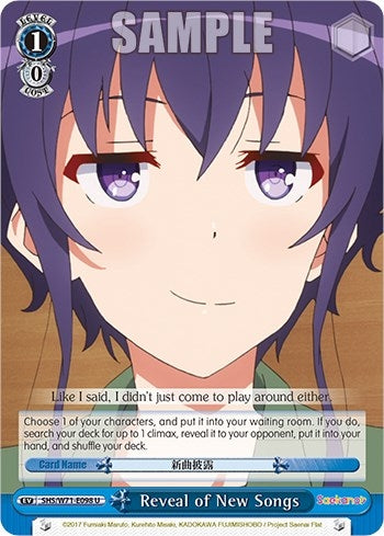 Reveal of New Songs (71098) [SHS/W71] - Weiss Schwarz Single