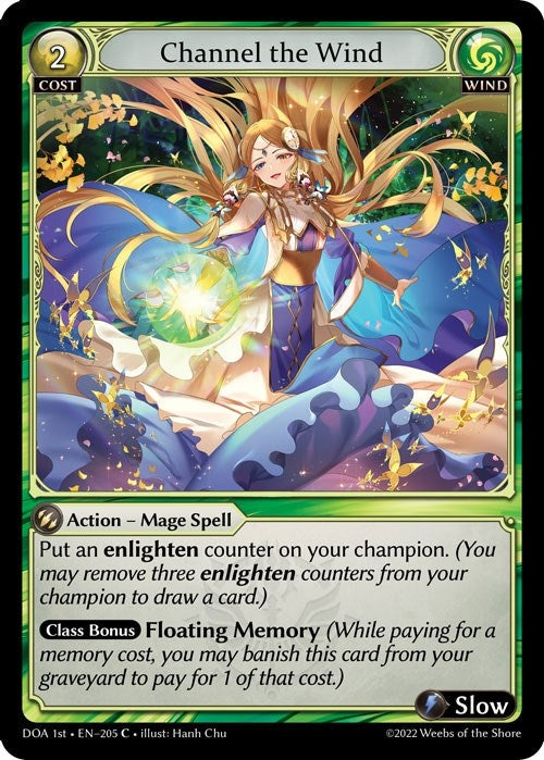 Image for Channel the Wind (205) (Dawn of Ashes 1st Edition) - Grand Archive TCG