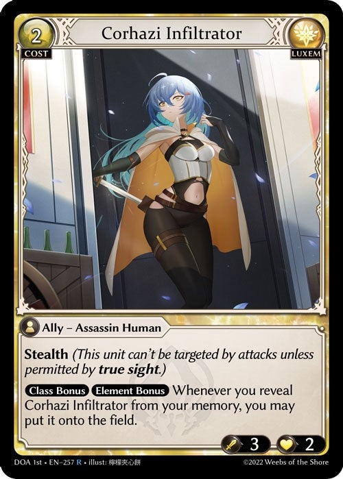 Image for Corhazi Infiltrator (257) (Dawn of Ashes 1st Edition) - Grand Archive TCG
