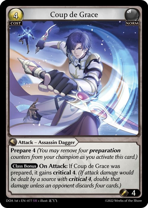 Image for Coup de Grace (077) (Dawn of Ashes 1st Edition) - Grand Archive TCG