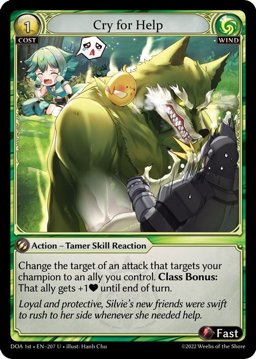 Image for Cry for Help (207) (Dawn of Ashes 1st Edition) - Grand Archive TCG