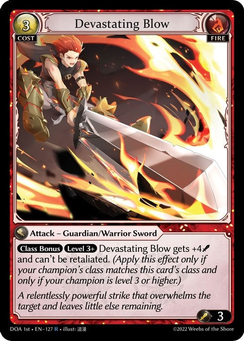 Image for Devastating Blow (127) (Dawn of Ashes 1st Edition) - Grand Archive TCG