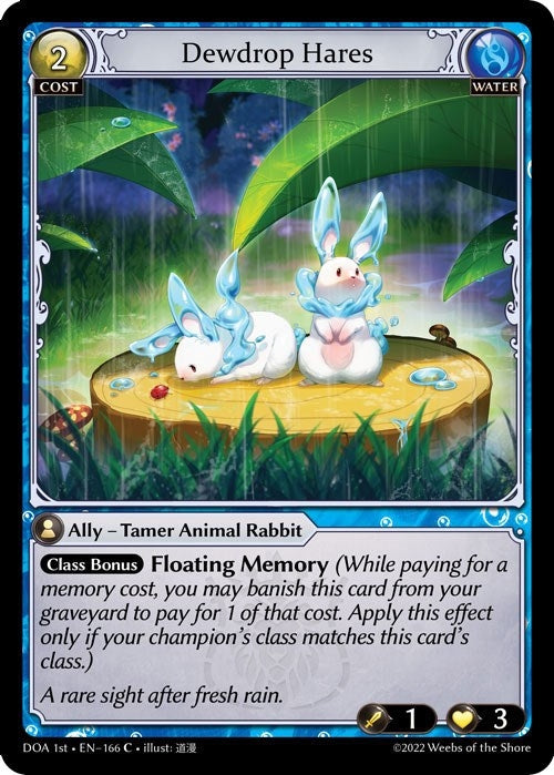 Image for Dewdrop Hares (166) (Dawn of Ashes 1st Edition) - Grand Archive TCG